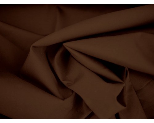 Plain Cotton Poplin Fabric -  Dark Brown